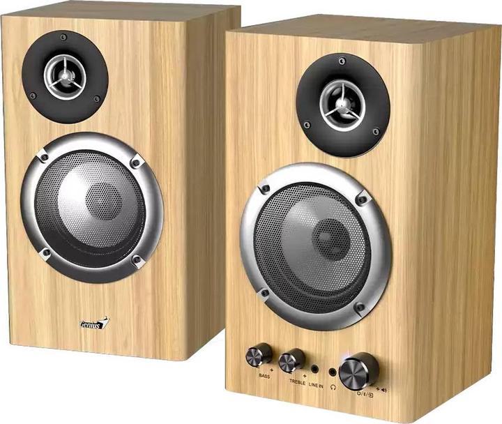 Genius repro SP-HF1812BT / hellbraun / Holz / BT