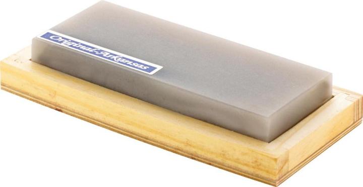 Produktbild Friedrich Müller Schleifstein L100xB40mm Natur Arkansas fein im Holzkasten