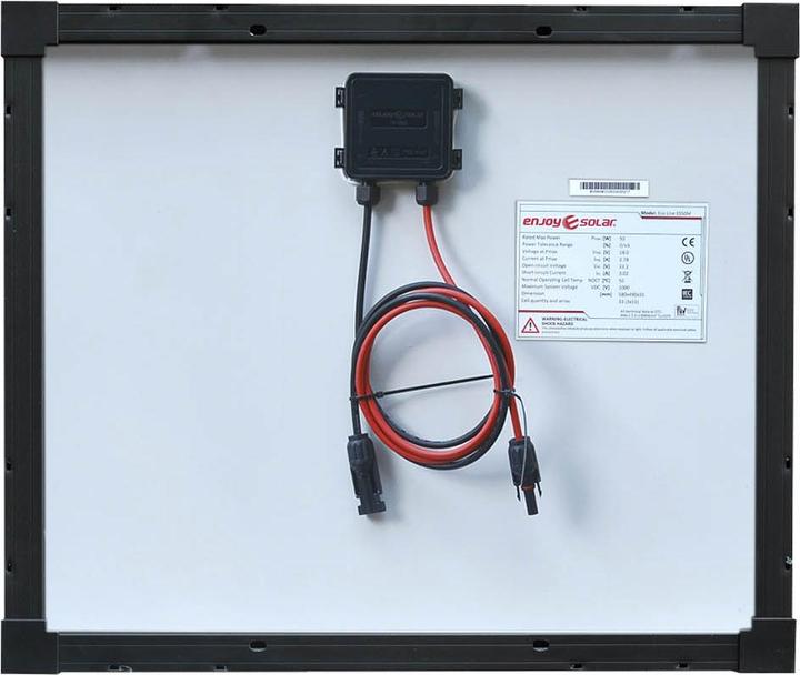 Produktbild Enjoy solar Monokristallines Solarmodul 50W/12V (50 W, 3.70 kg)