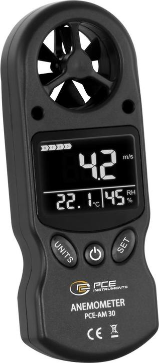 Actual product image PCE Instruments PCE-AM 30 anemometer 0.1 to 30 m/s with temperature measurement function