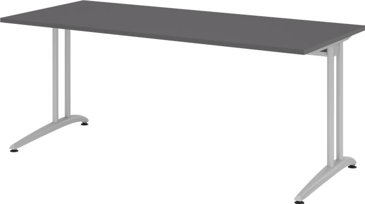 Image du produit Hammerbacher Bureau C-Fuss 180x80cm graphite (180 x 80 x 72 cm)