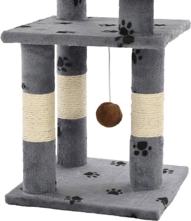 Actual product image vidaXL Kratzbaum (65 cm, Grey with paw pattern)