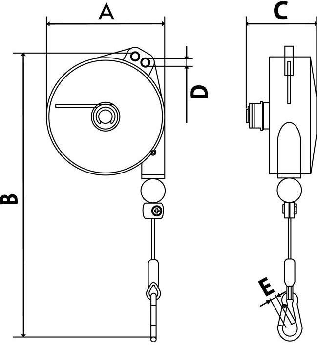 Immagine prodotto Planeta Equilibratore a molla TCN 9311 Portata 0,4-1 kg Lunghezza corda 1,6 m Ø corda 2,0 mm