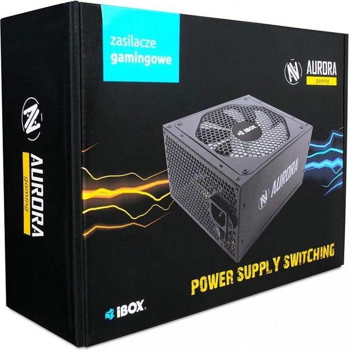 Actual product image iBox AURORA 500W 14cm fan PSU GAMING (500 W)