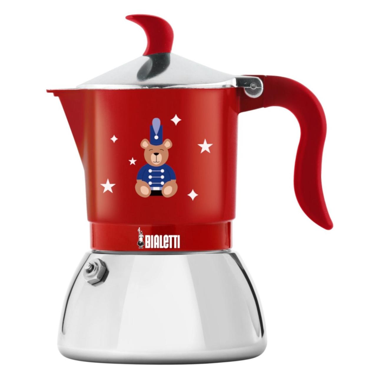 Bialetti Argento/Rosso Macchina Per Caffè Espresso, Caffettiera Moka,