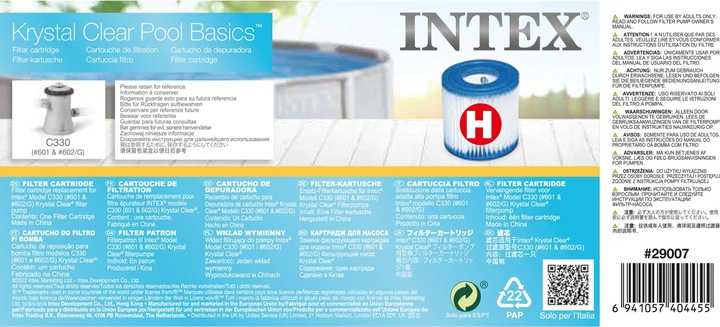 Immagine prodotto Intex Cartuccia filtro H
