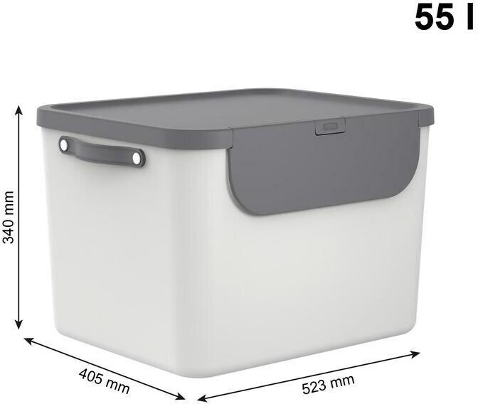 Produktbild Rotho Kunststoff AG / Sp. z o.o. Recycling Müllsystem 55 l ALBULA (55 l)