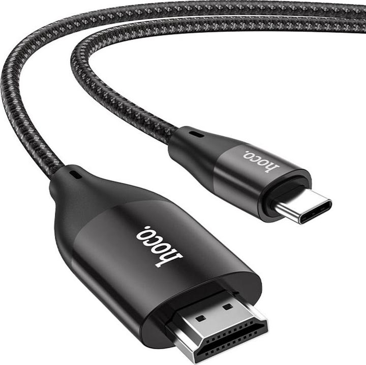 Produktbild Hoco - Video Cable Adapter (UA16) - USB Type-C to HDMI, 4K 30Hz, 2m - Grey (2 m, HDMI)