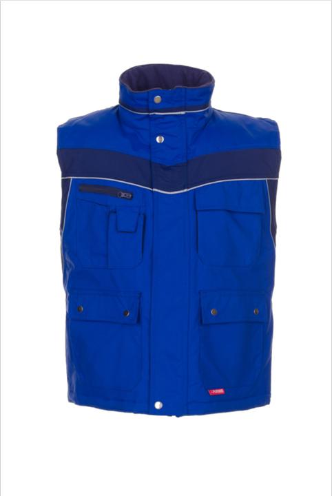 Actual product image Planam unisex winter waistcoat PLALINE cornflower blue, navy size S (S)
