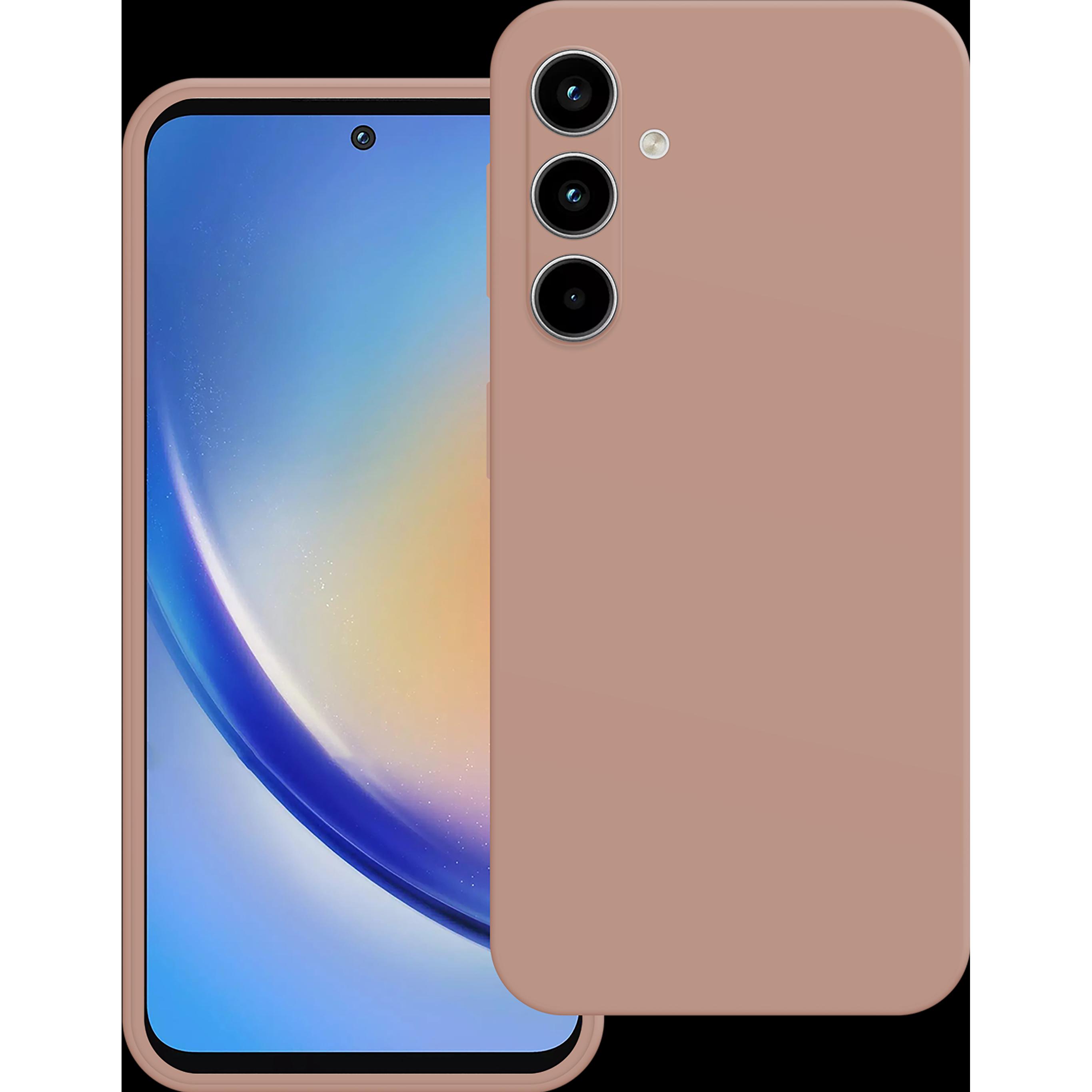 Cazy Silikon Hülle Kompatibel mit Samsung Galaxy A35 - Soft TPU Schutz - (Samsung Galaxy A35), Smartphone Hülle, Rosa
