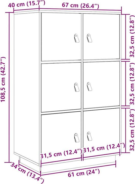 Produktbild vidaXL Maurizio (67 x 40 x 108.5 cm)