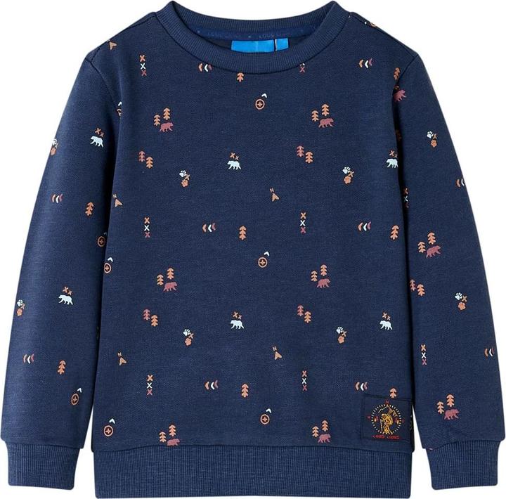 Immagine prodotto vidaXL Felpa da bambino blu navy melange 92,Materiale: 92 (92)