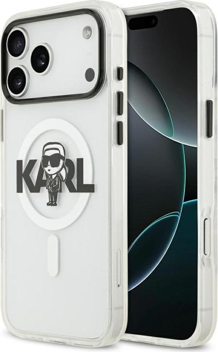 Image du produit Karl Lagerfeld - IML MagSafe Sketch Logo (KLHMP17XHGKIGKBT) - iPhone 17 Pro Max - Transparent Karl (Apple iPhone 17 Pro Max)