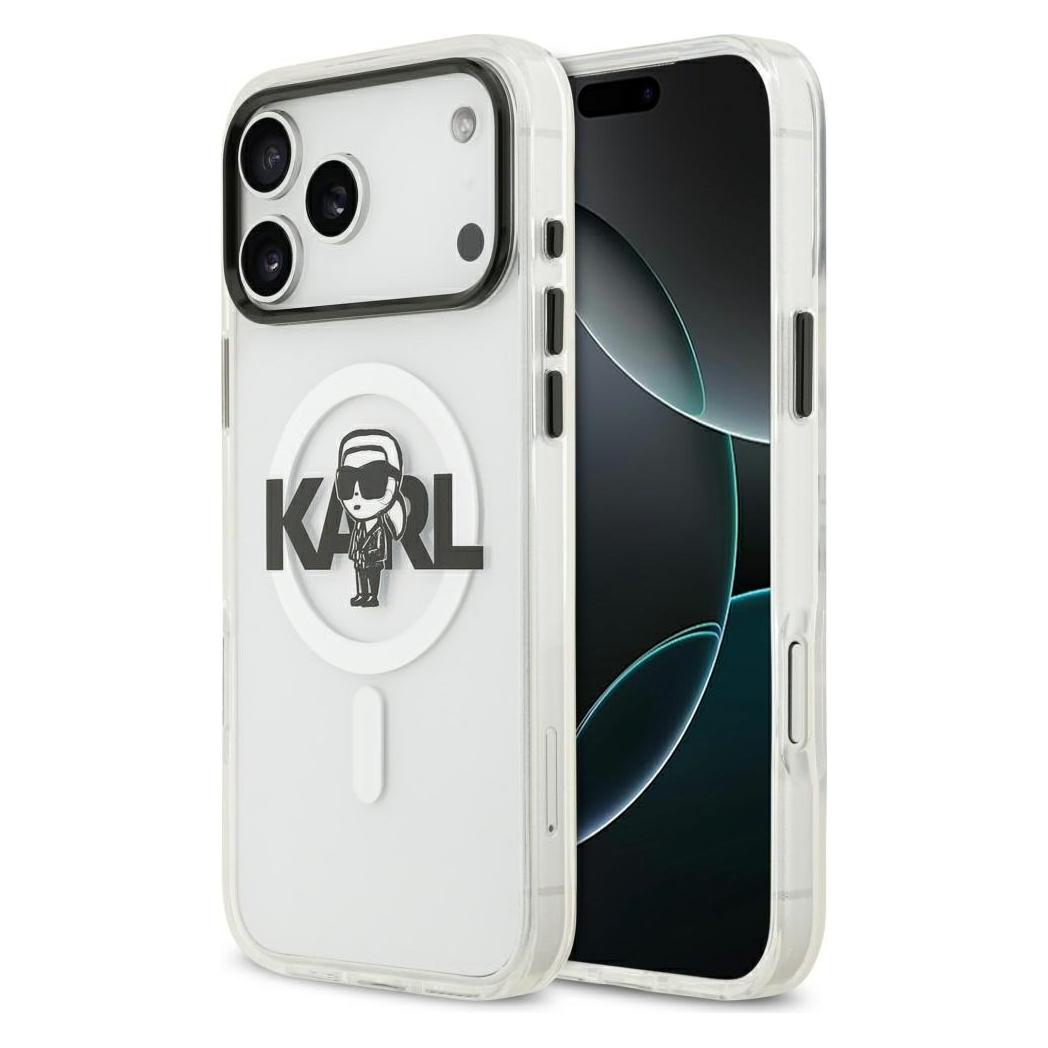 Karl Lagerfeld - Iml MagSafe Sketch Logo (KLHMP17XHGKIGKBT) - IPhone 17 Pro Max - Transparent Karl (Apple IPhone 17 Pro Max), Smartphone Hülle,