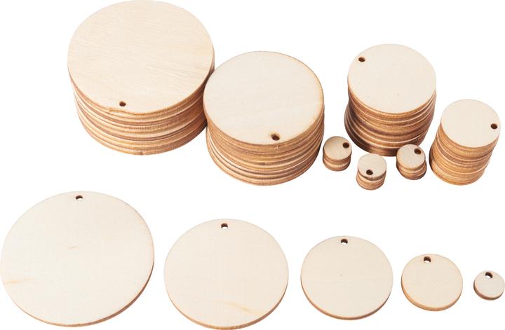 Immagine prodotto VBS Dischi di legno XXL "Mix di dimensioni", 50 pezzi