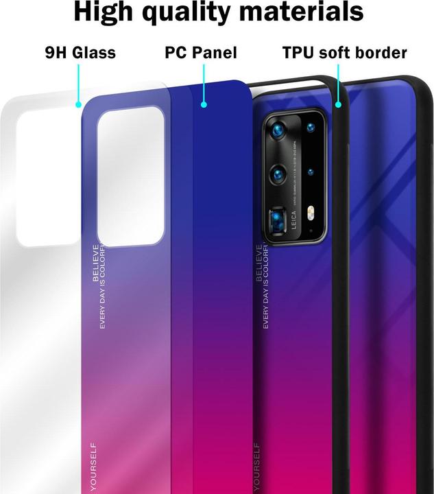 Immagine prodotto Cadorabo Copertura in vetro TPU 2 colori (Huawei P40 Pro+)