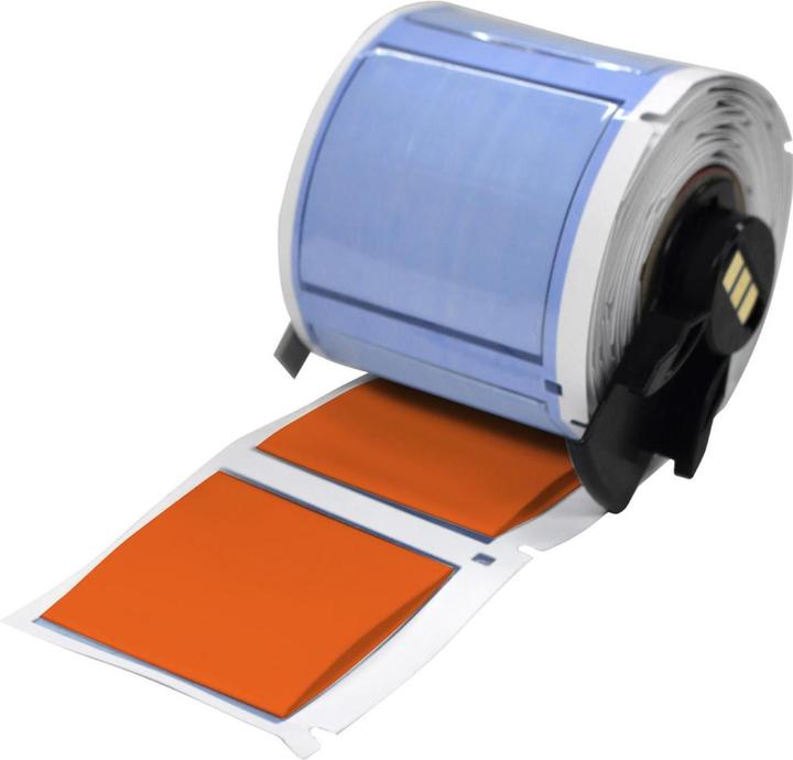 Actual product image Brady M6-1000-175-342-OR, Permasleeve heat-shrinkable polyolefin, orange, 44.83 x 42.16 mm, for (4.45 cm)