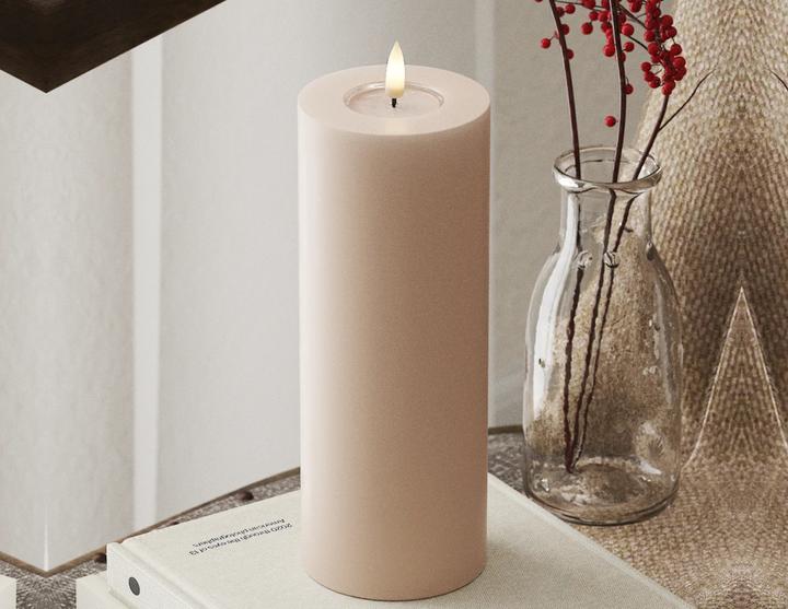 Immagine prodotto Deluxe Homeart Candela a colonna LED - Rosé 7,5 x 20 cm (1 x)