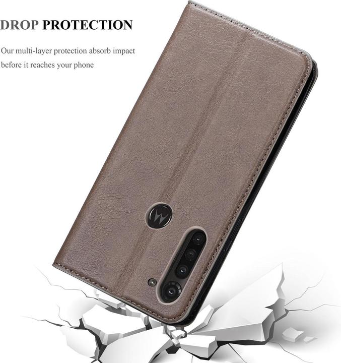 Actual product image Cadorabo Book Invisible Magnet Cover (Motorola Moto G8 Power Lite)