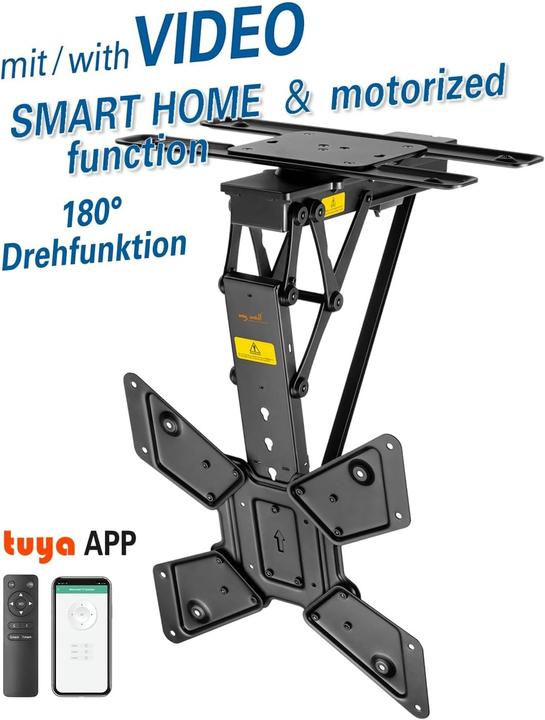 myWall Support plafond motorisé & pliable pour écran plat (Plafond, 30 kg, 23" - 65")