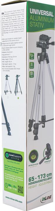 Immagine prodotto InLine Treppiede per fotocamere e videocamere digitali (Metallo)