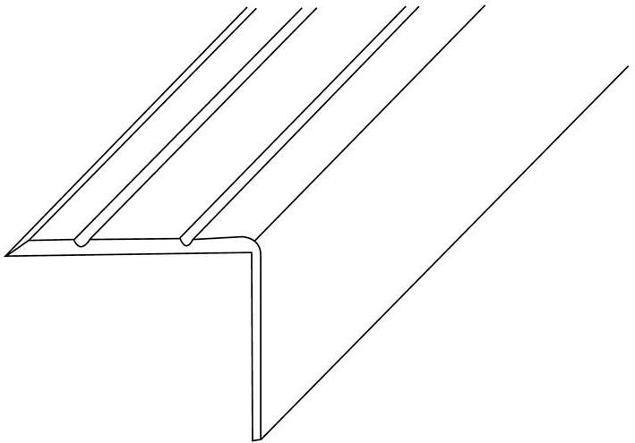 Actual product image PG LM step angle 25 x 20 mm length 1000 mm aluminium silver anodised perforated on one side