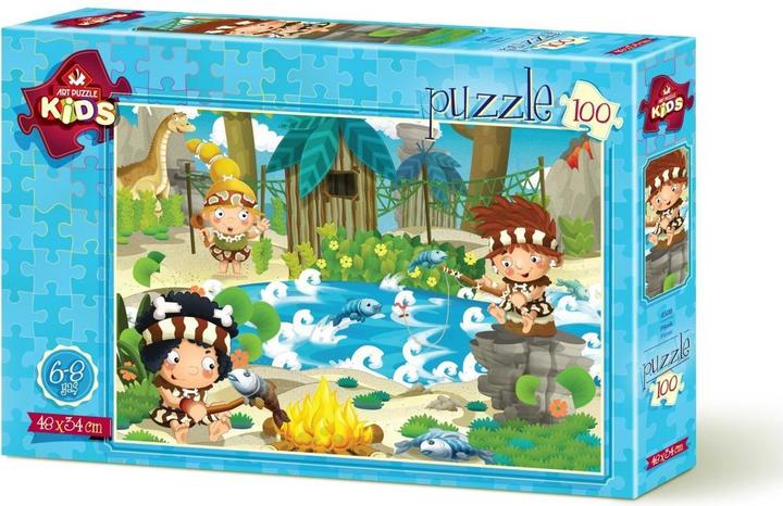 Produktbild Lamberth ART PUZZLE Puzzle Prähistorisches Picknick 100 Teile (100 Teile)