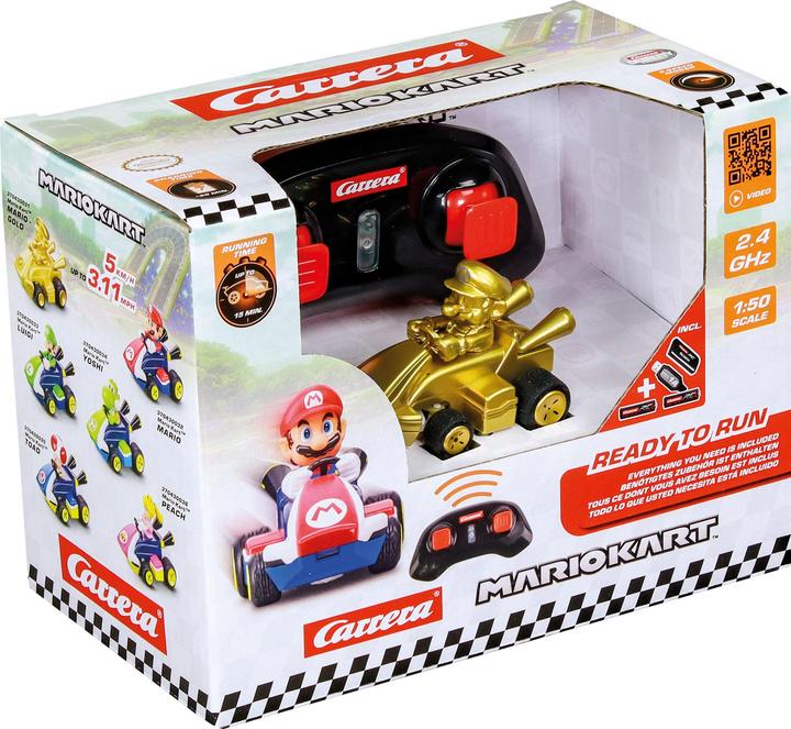 Actual product image Carrera 2,4GHz Mario Kart Mini RC - Mario Gold (gold, Paperbox)
