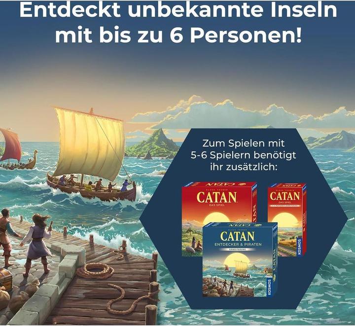 Immagine prodotto Kosmos CATAN - Esploratori e pirati - Espansione per 5-6 giocatori (Tedesco, 5 - 6 Giocatori)