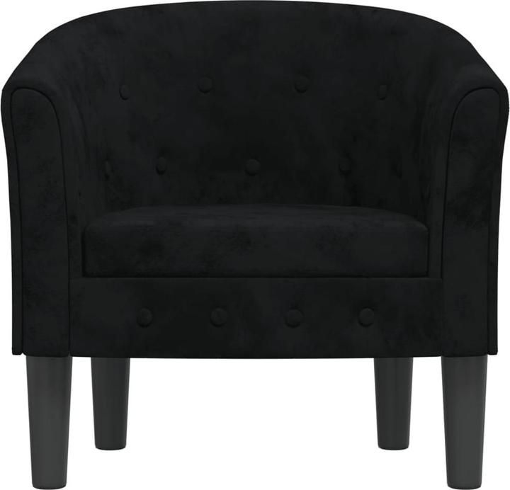 Produktbild vidaXL Clubsessel Schwarz Samt,Farbe: Schwarz,Material: Samt (100