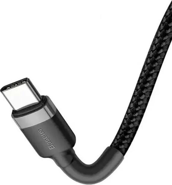 Image du produit Baseus - (3 pack) Data Cable Cafule (E0418501) - USB-C to USB-C, 60W, 2m - Black / Grey (2 m, 60 W)