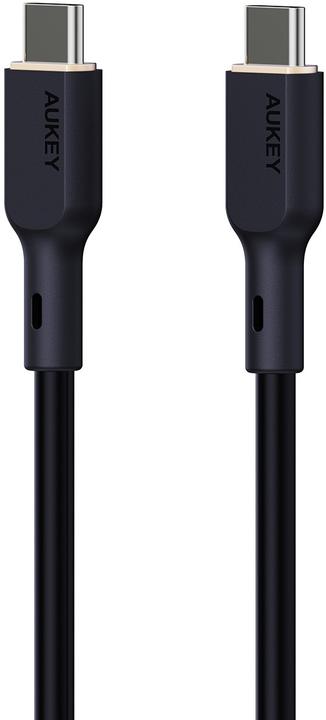 Produktbild Aukey USB-C Cable in Silicone, 100W, 1m - Black (1 m, USB 3.2 Gen 1, 100 W)