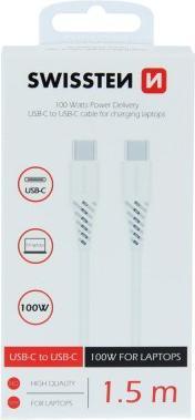 Produktbild Swissten Universal USB-C to USB-C POWER DELIVERY 5A (100W) Data and Charging Cable 1.5m (1.50 m, USB 2.0, 100 W)