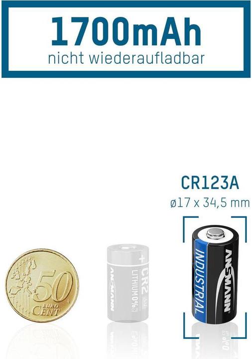 Produktbild Ansmann Industrial (10 Stk., CR123A, 1500 mAh)