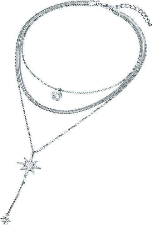 Immagine prodotto Lulu & Jane Stella in metallo lega di vetro argento 38,0/43,0/51,0 cm catena base + 5,0 cm Ve - 33266 (Lega metallica)