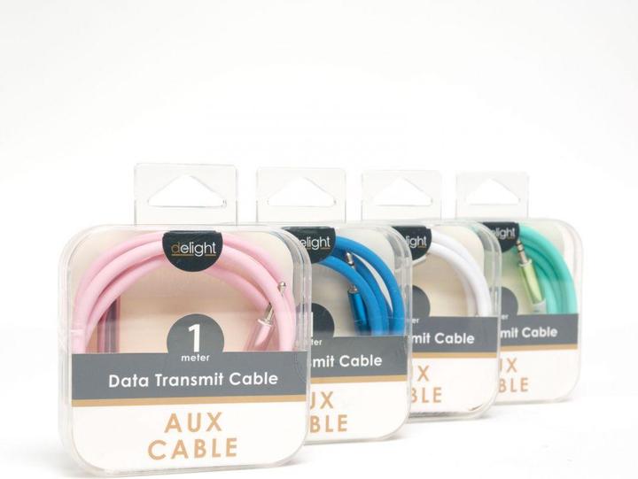 Delight Aux -Datenkabel Silikonbeschichtung 1m in mehreren Farben (1 m, AUX Kabel)