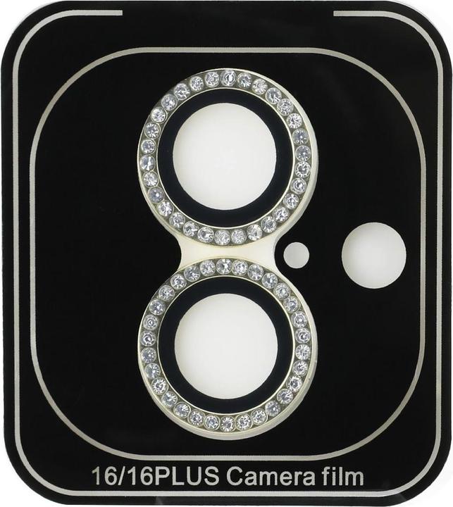 Productafbeelding Guess Vaste Glliter Beschermlens voor Apple iPhone 16, 16 Plus - goud (1 Stuk, Apple iPhone 16)