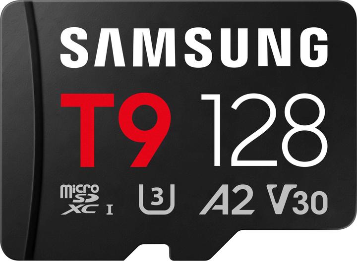 Productafbeelding Samsung T9 microSD memory card 128GB up to 200 MB/s read and 130 MB/s write MB-MH128T/WW (128 GB, microSDXC, U3, UHS-I)