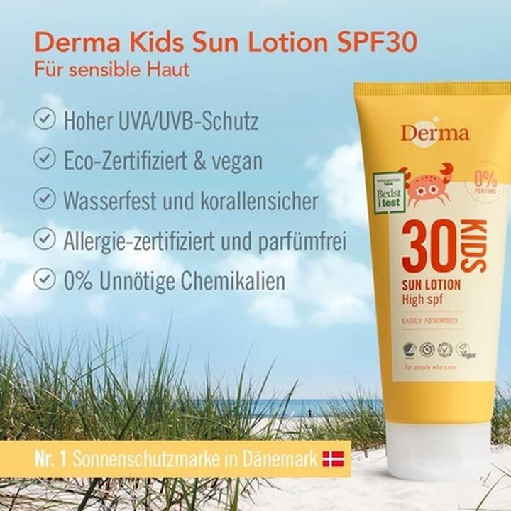 Immagine prodotto Derma Tubo per bambini SPF 30 (200ml) (Crema solare, SPF 30, 200 ml)