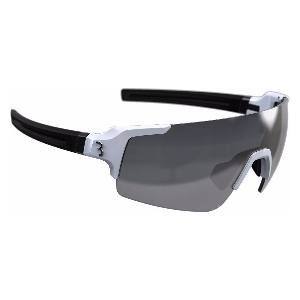Bbb, Unisex, Sportbrille, Fullview (White, Smoked), Weiss