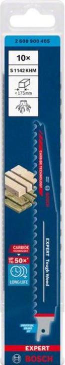 Actual product image Bosch Professional Zubehör EXPERT 'Tough Wood' S 1142 KHM reciprocating saw blade, 10 pieces