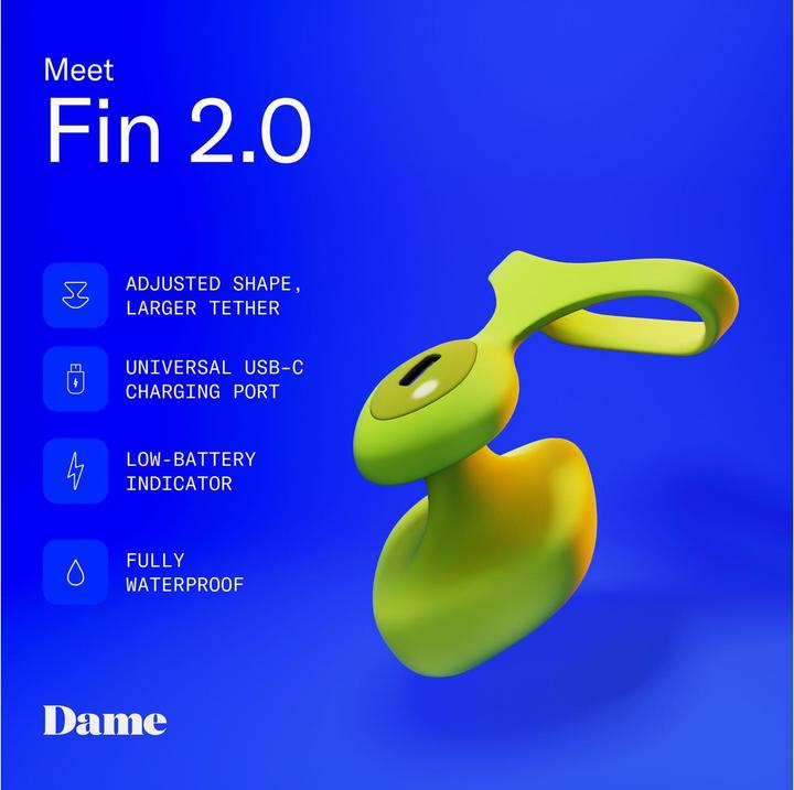 Productafbeelding Dame Fin 2.0 FingerVibrator Citrus