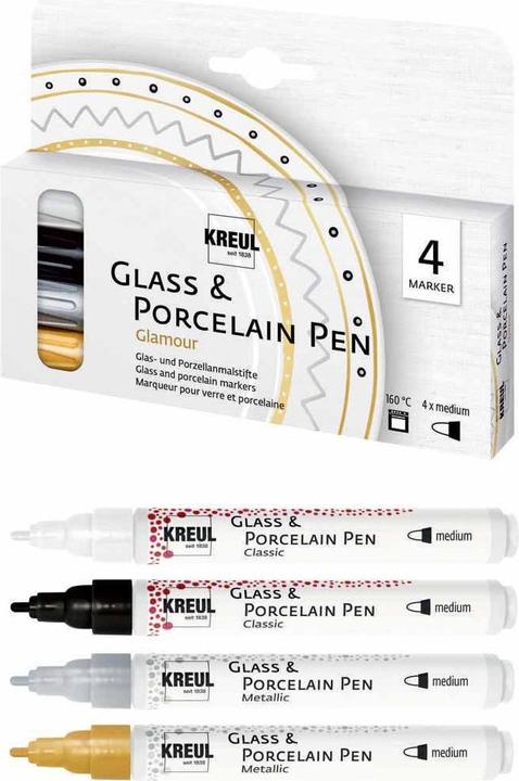 Immagine prodotto Kreul Penna in vetro e porcellana (Multicolore, 4 mm, 4 x)