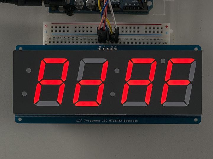 Produktbild Adafruit 1.2" 4-Digit 7-Segment Display w/I2C Backpack Red