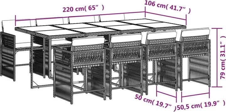 Produktbild vidaXL Garten Essgruppe