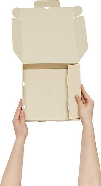 Actual product image kaiserkraft Grass paper folding box terra (50 x)