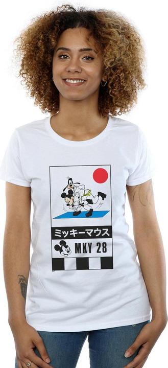 Actual product image Disney Womens/Ladies Mickey And Goofy Karate Cotton T-Shirt (S)