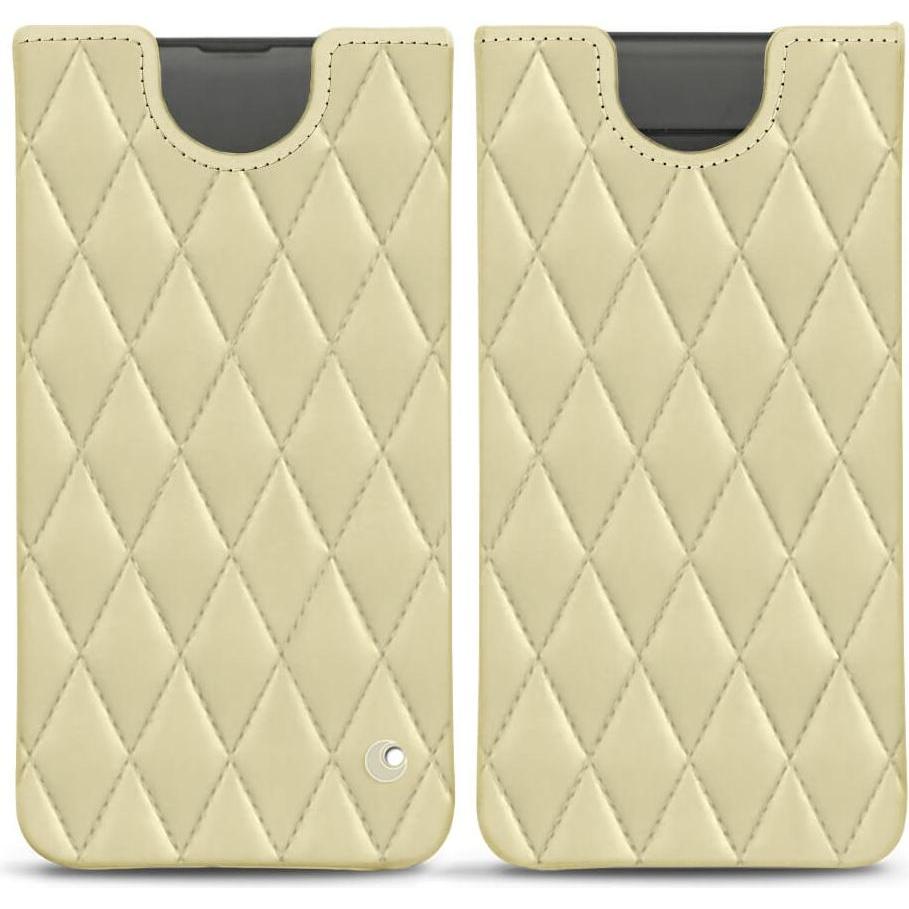 Noreve Lederschutzhülle (Samsung Galaxy S10), Smartphone Hülle, Beige