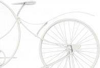 Giftdecor Schmiedeuhr grosses weisses Fahrrad