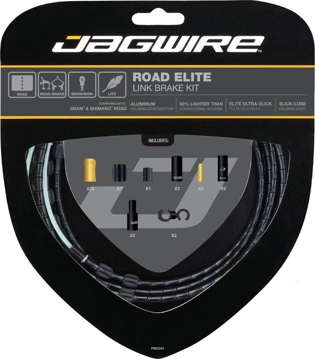 Jagwire Road Elite Link Bremszugset (Hinterradbremse, Bremsset)